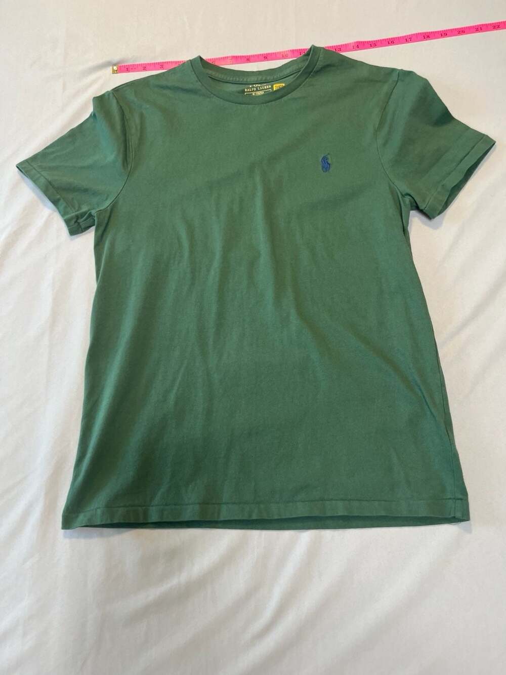 Polo Ralph Lauren Men's Green Custom Slim Fit Jersey Crewneck T-Shirt Size Mediu
